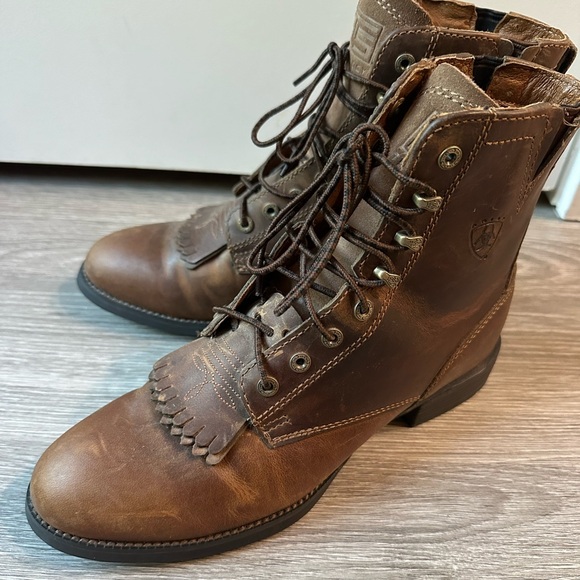 Ariat Womens Brown Leather Boots - Picture 7 of 11